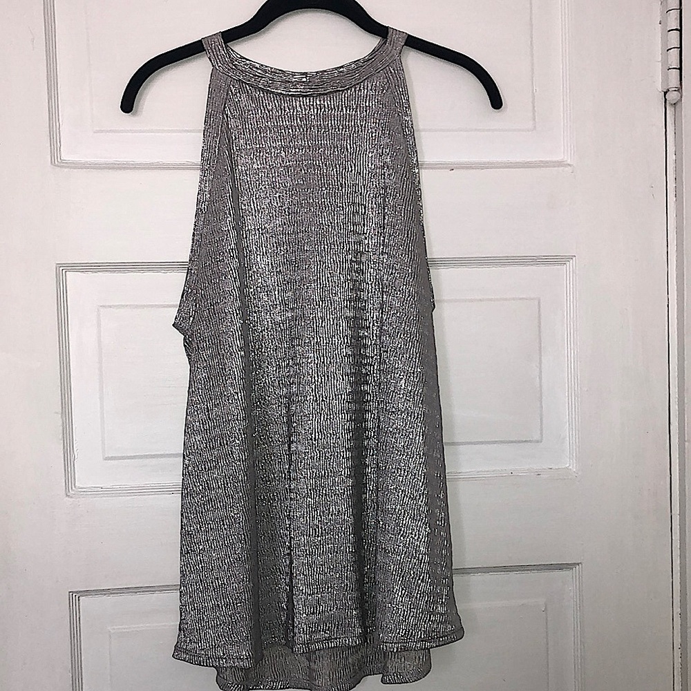 W5 Silver Metallic Blouse